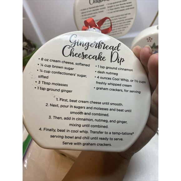 Temptations by Tara Christmas Ornament Table Shelf Decor Recipes Set Of 4 - Picture 7 of 9